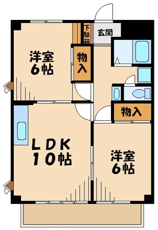 ビューハイツ坂間の物件間取画像